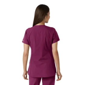 Women’s Force Essentials Notch Neck Tunic Knit Panel Scrub Top