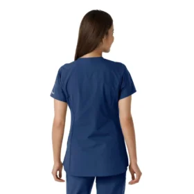 Women’s Force Essentials Notch Neck Tunic Knit Panel Scrub Top