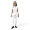 Women's Force Essentials Notch Neck Tunic Knit Panel Scrub Top