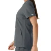 Women's Force Essentials Notch Neck Tunic Knit Panel Scrub Top
