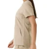 Women's Force Essentials Notch Neck Tunic Knit Panel Scrub Top