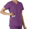 Women's Force Essentials V-Neck Knit Panel Scrub Top