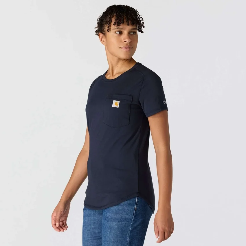 Women's Force Relaxed Fit Moisture Wicking Pocket T-Shirt