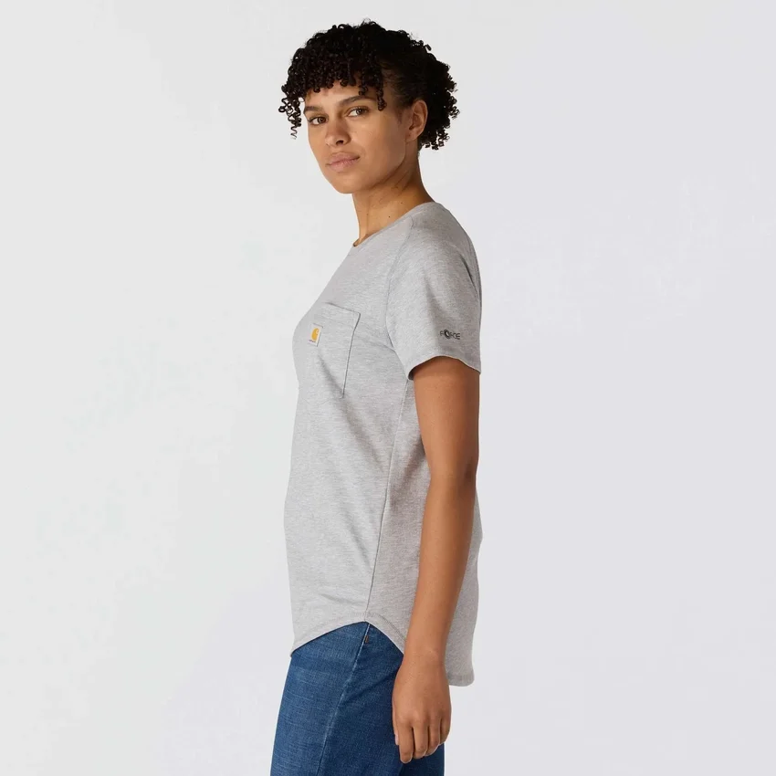 Women's Force Relaxed Fit Moisture Wicking Pocket T-Shirt
