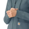 Women's Full Zip Waffle Scrub Hoodie