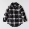 Women's Loose Fit Plaid Fleece Jacket