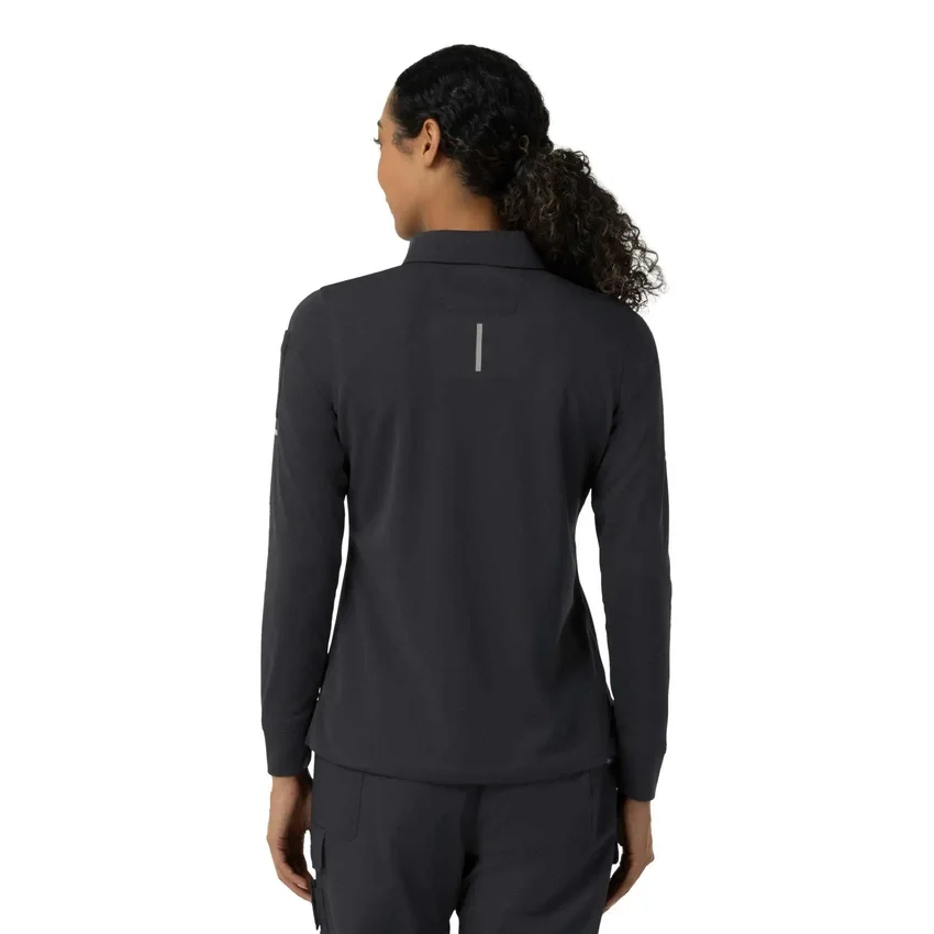 Women's Rugged Flex® Rscu Heavyweight Long Sleeve Polo Scrub Top