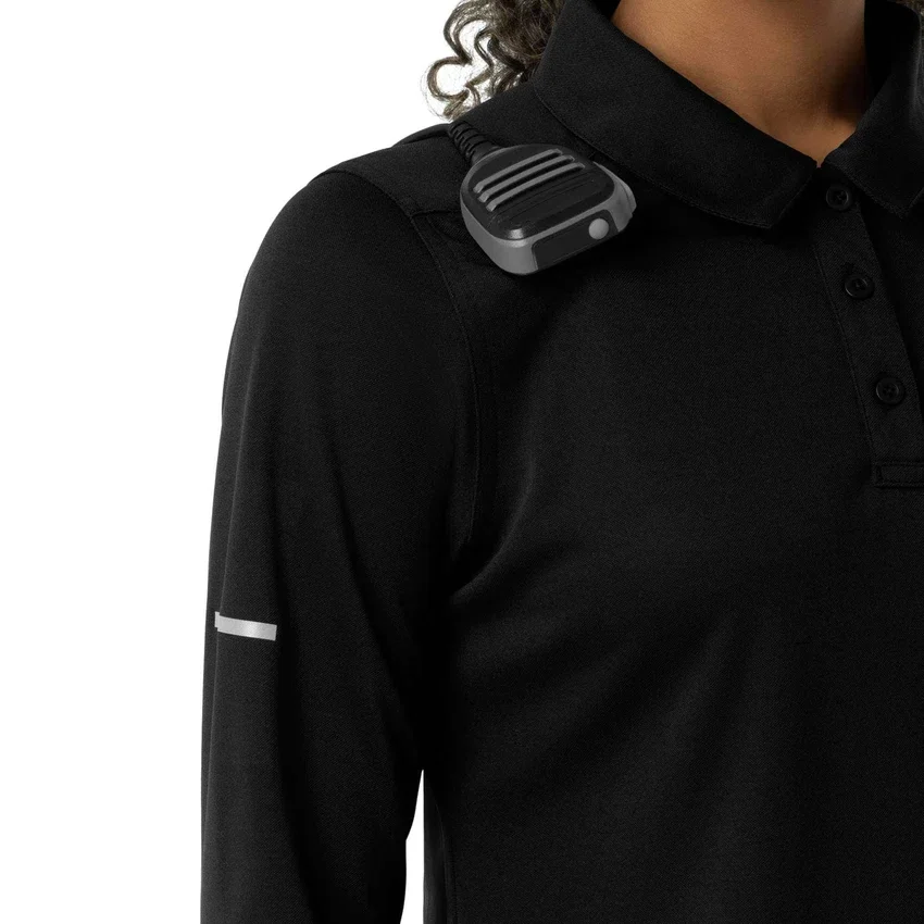 Women's Rugged Flex® Rscu Heavyweight Long Sleeve Polo Scrub Top