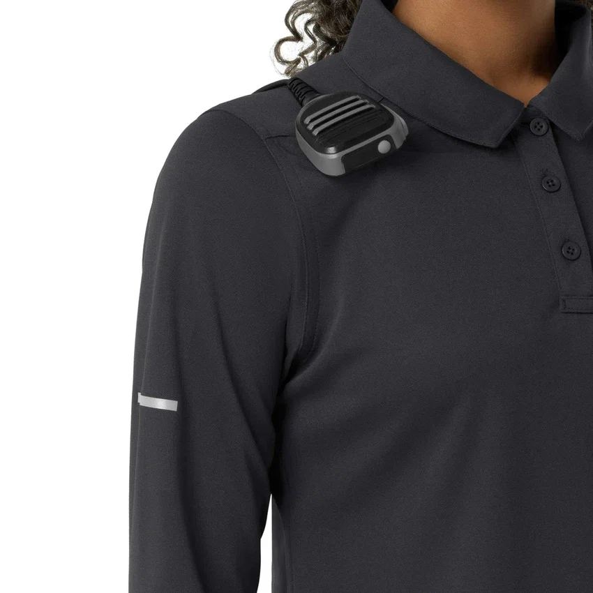 Women's Rugged Flex® Rscu Heavyweight Long Sleeve Polo Scrub Top
