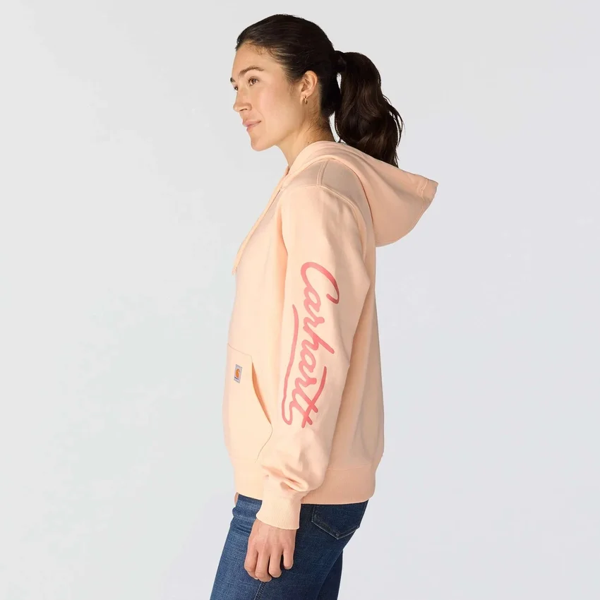 Women's Sawyer Script Logo Sleeve Hoodie