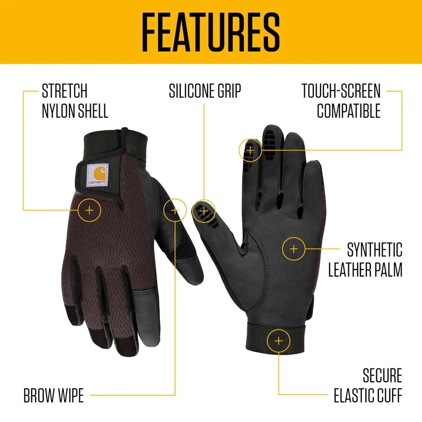 Women's Synthetic Leather High Dexterity Touch Sensitive Secure Cuff Glove