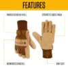 Women's Synthetic Suede Knit Cuff Glove