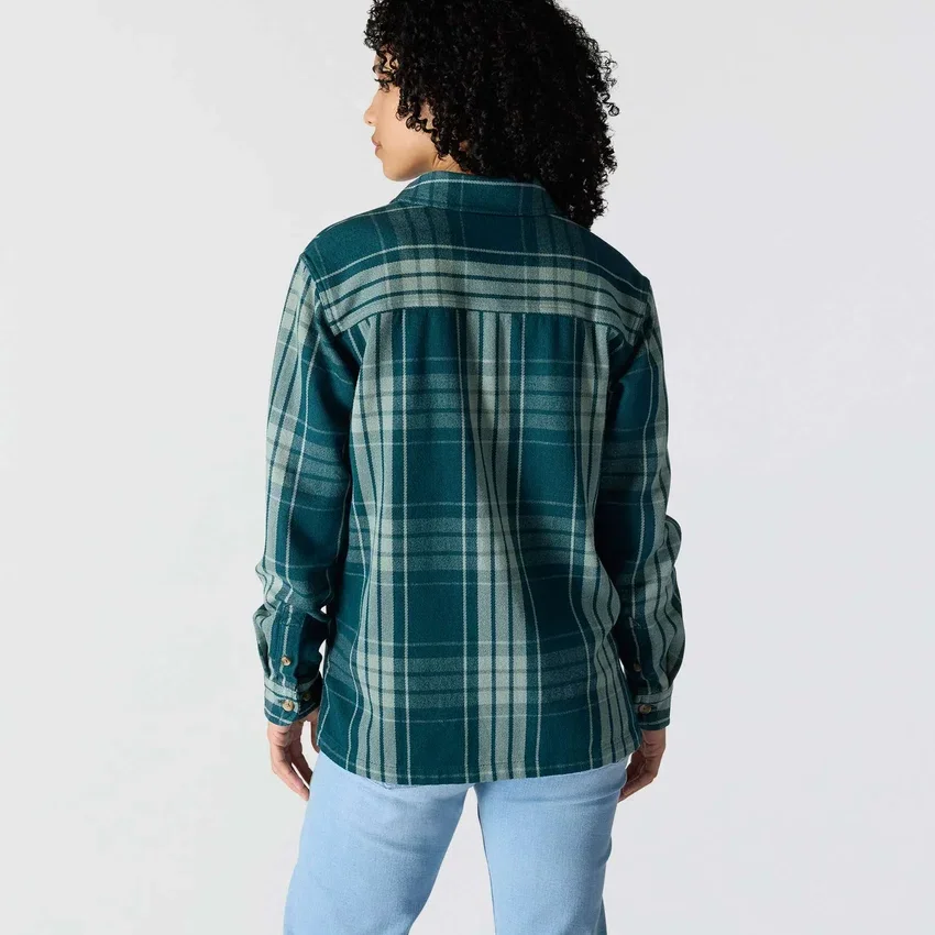 Women's Tencel™ Fiber Series Loose Fit Twill Plaid Shirt