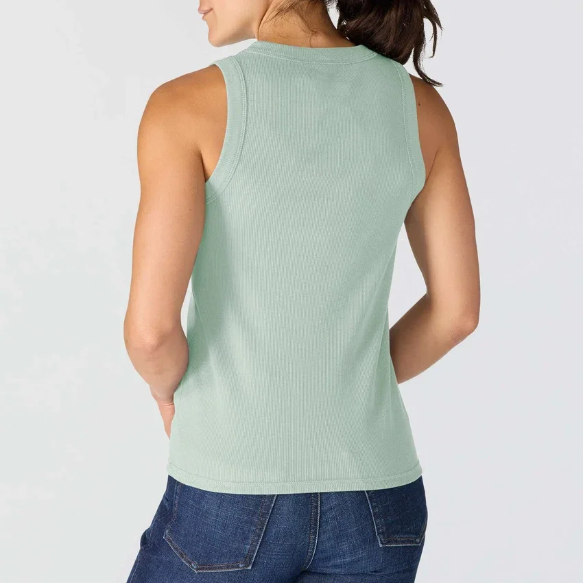 Women's Tencel Lightweight Breathable Ribbed Tank Top