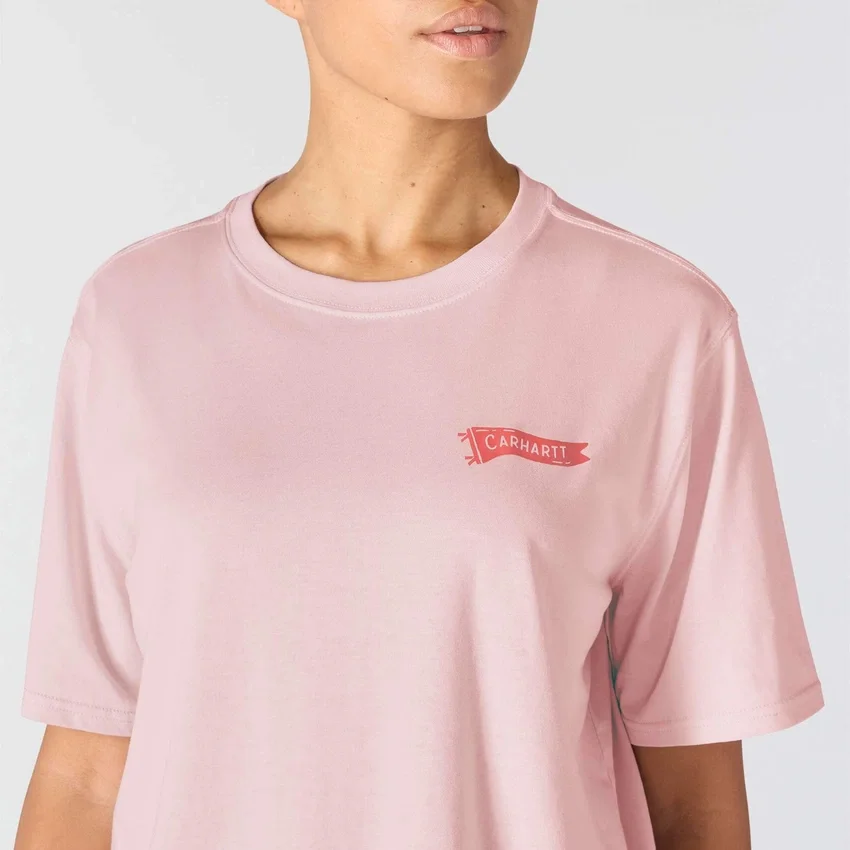Women's Tencel Lightweight Pennant Flag Graphic T-Shirt