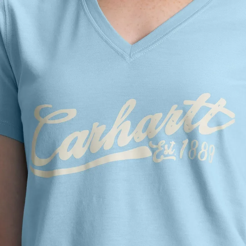 Women's Tencel Lightweight V-Neck Graphic T-Shirt