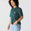 Women's Tencel Loose Fit Lightweight Crewneck Pocket T-Shirt