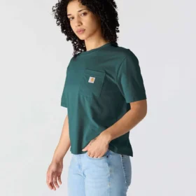 Women’s Tencel Loose Fit Lightweight Crewneck Pocket T-Shirt
