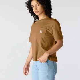 Women’s Tencel Loose Fit Lightweight Crewneck Pocket T-Shirt