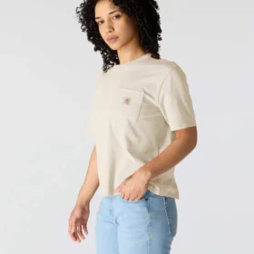 Women’s Tencel Loose Fit Lightweight Crewneck Pocket T-Shirt