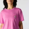 Women's Tencel Loose Fit Lightweight Crewneck Pocket T-Shirt