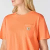 Women's Tencel Loose Fit Lightweight Crewneck Pocket T-Shirt