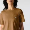 Women's Tencel Loose Fit Lightweight Crewneck Pocket T-Shirt