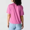 Women's Tencel Loose Fit Lightweight Crewneck Pocket T-Shirt