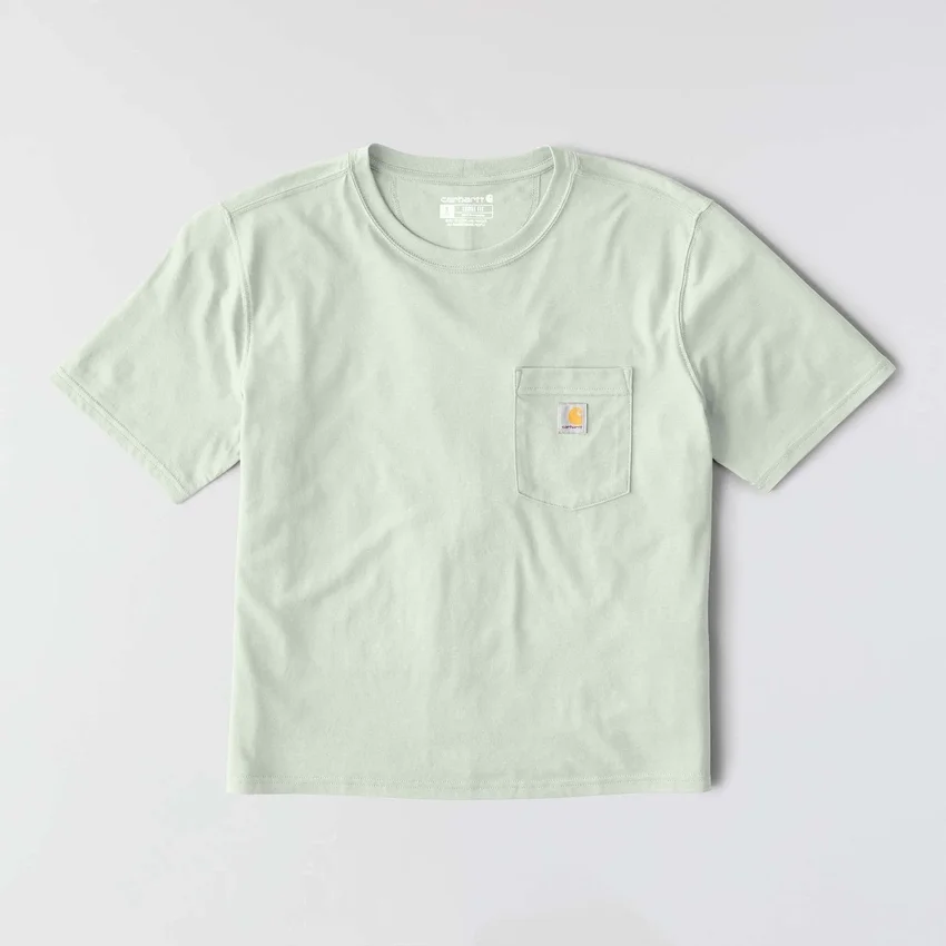 Women's Tencel Loose Fit Lightweight Crewneck Pocket T-Shirt