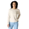 Women's Tencel Loose Fit Long Sleeve Crewneck Pocket T-Shirt