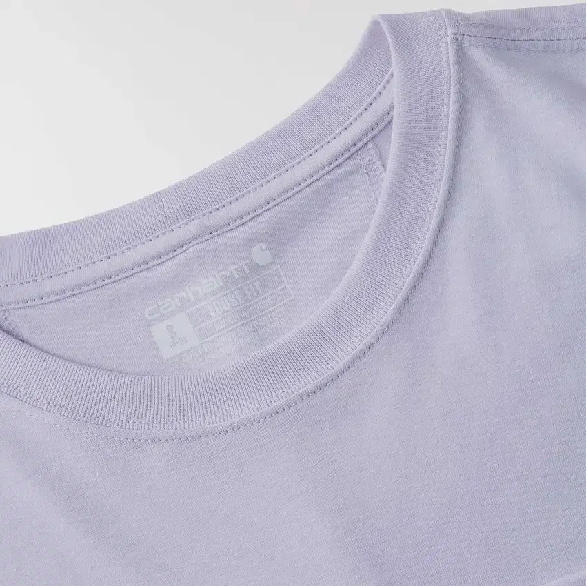 Women's Tencel Loose Fit Long Sleeve Crewneck Pocket T-Shirt