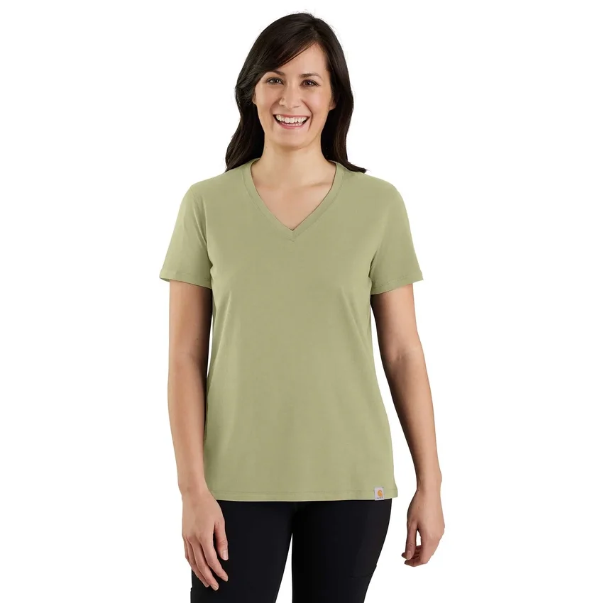 Women's Tencel Relaxed Fit Lightweight Breathable V-Neck T-Shirt