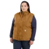 Women's Washed Duck Sherpa-Lined Mock Neck Vest